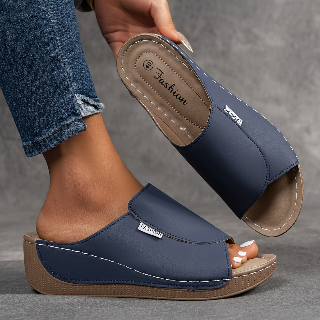 Bibiana | Sandalias destalonadas con cuña