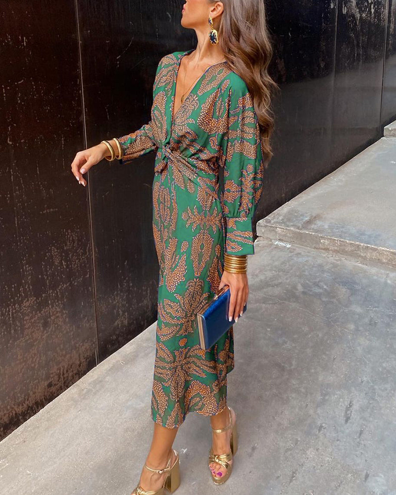 Elena | Vestido Midi Estampado