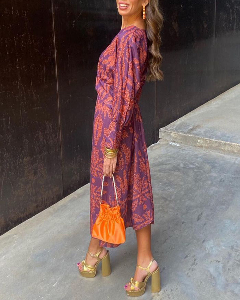 Elena | Vestido Midi Estampado