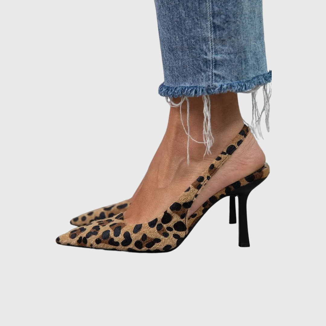 Salomé | Zapatos destalonados de leopardo