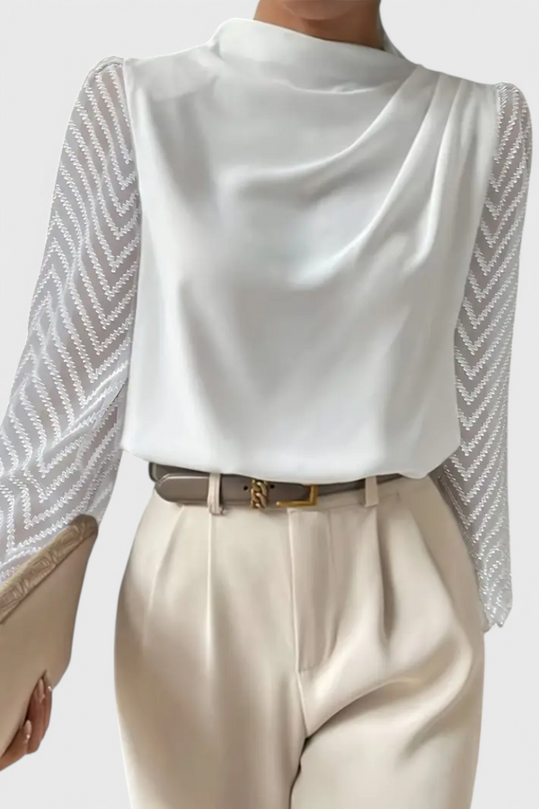 Ona | Blusa fluida con mangas transparentes