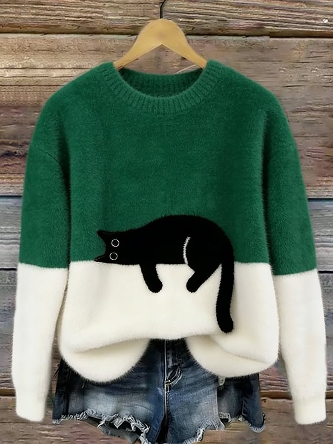Paulina: Jersey oversize suave en verde