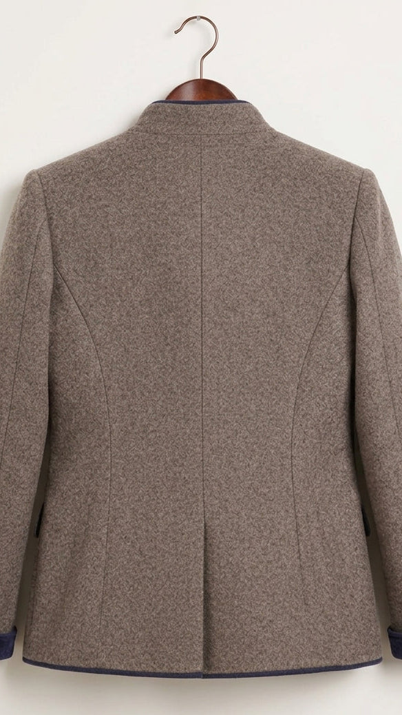 Inma | Chaqueta de tweed con cuello mao