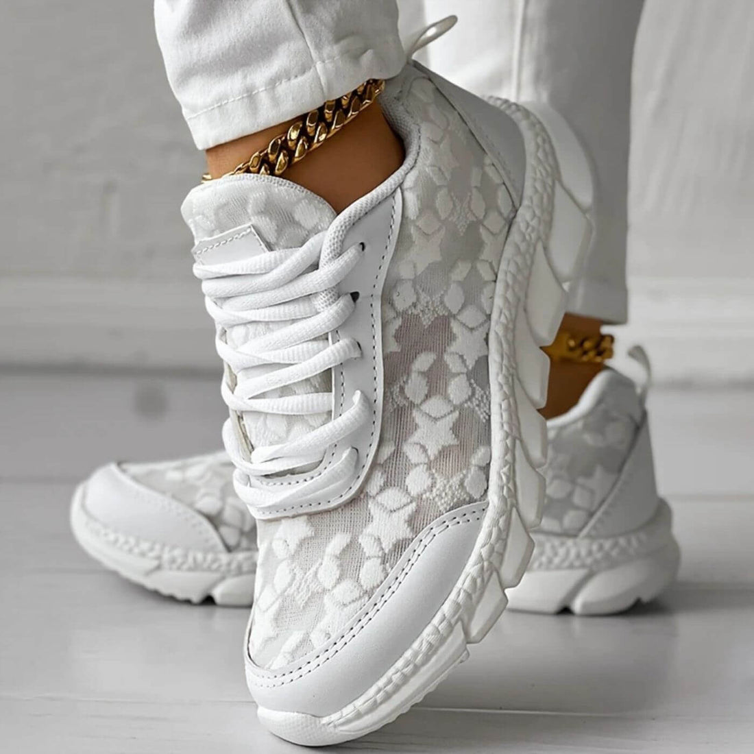 Sol | Zapatillas blancas con plataforma