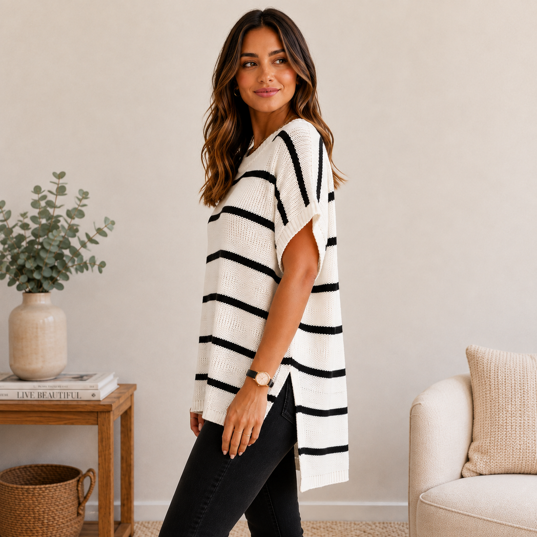 Alba: Jersey oversize suave y elástico