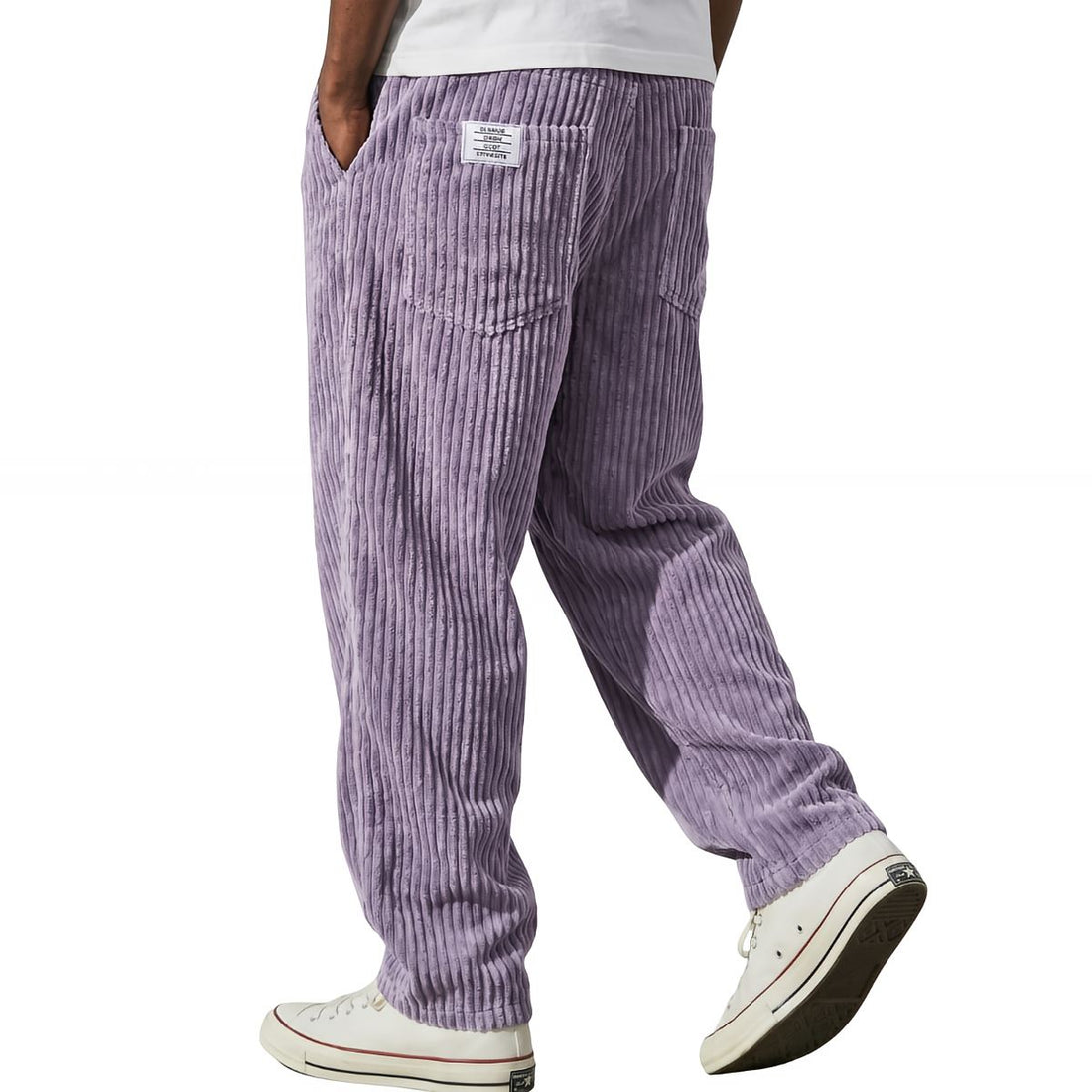 Mateo: Pantalón de pana con cintura elástica en morado