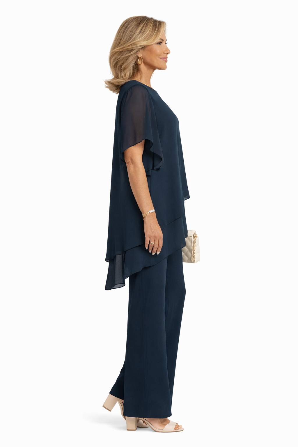 Greta: Conjunto fluido de dos piezas con pantalón ancho