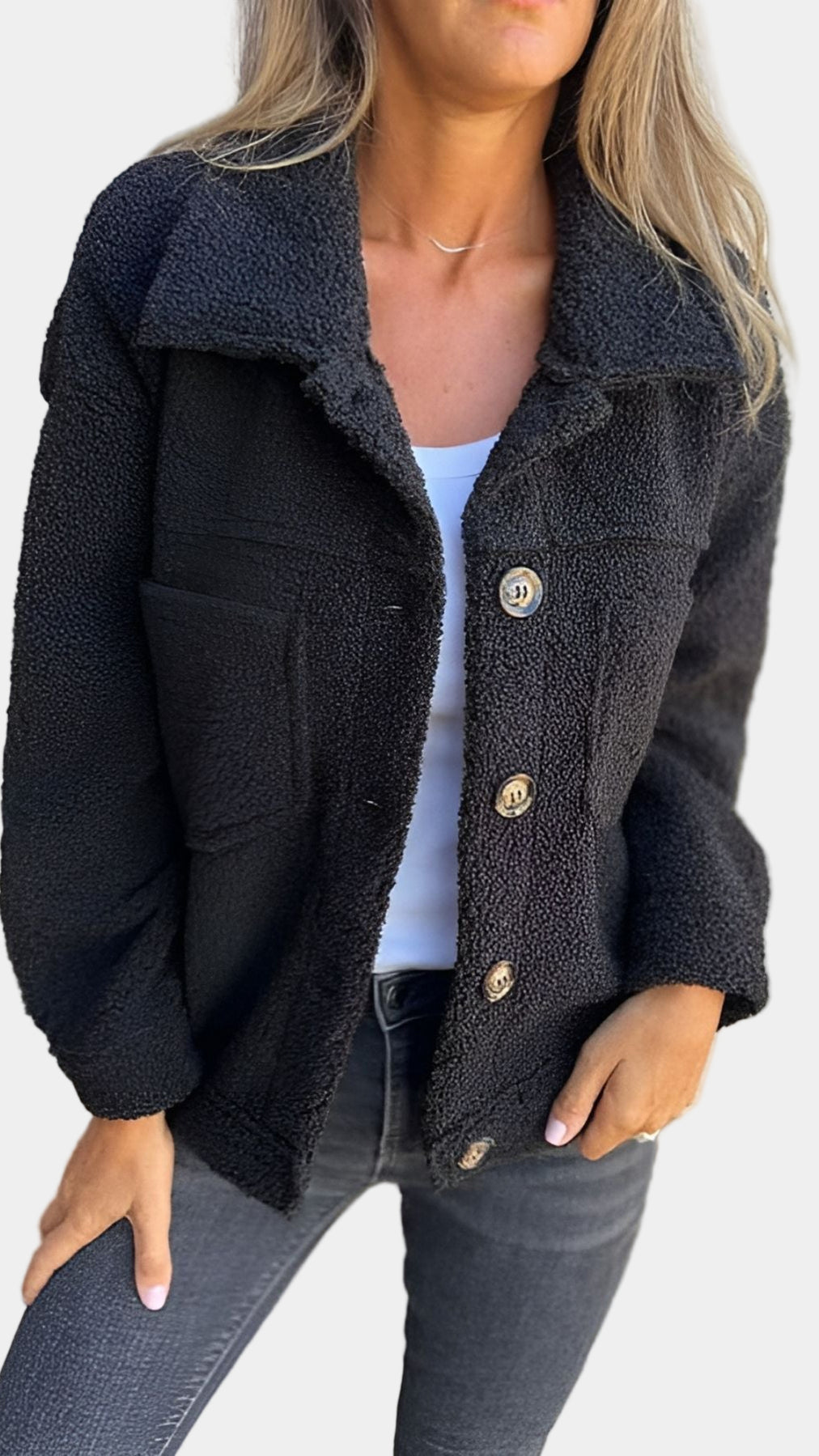 Yaiza | Chaqueta de borreguito con botones