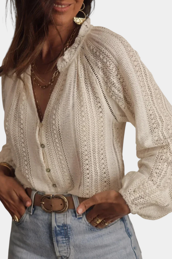 Aina | Blusa de encaje calado de estilo bohemio