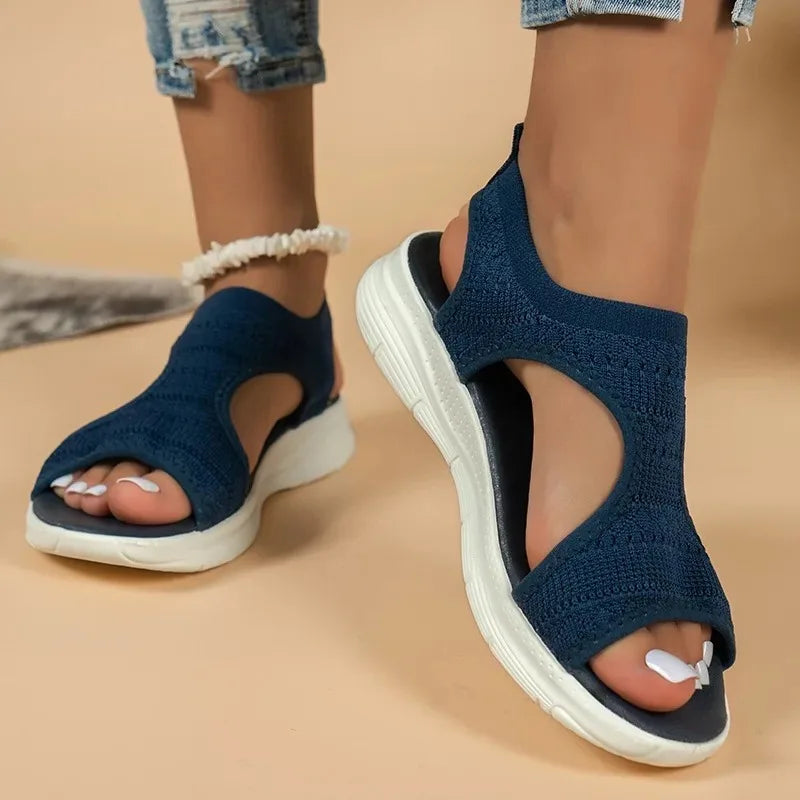 Faustina | Sandalias de punto transpirables con talón