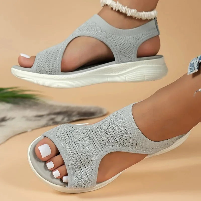 Faustina | Sandalias de punto transpirables con talón