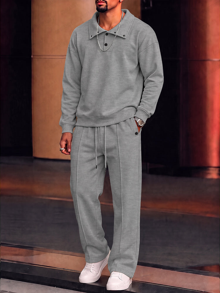 Hugo: Conjunto de sudadera polar y pantalón en gris