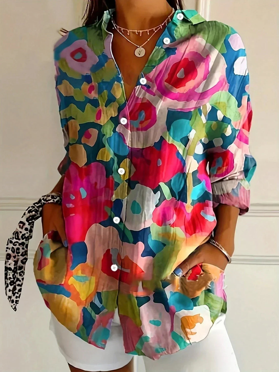 Itsaso | Blusa de estampado multicolor