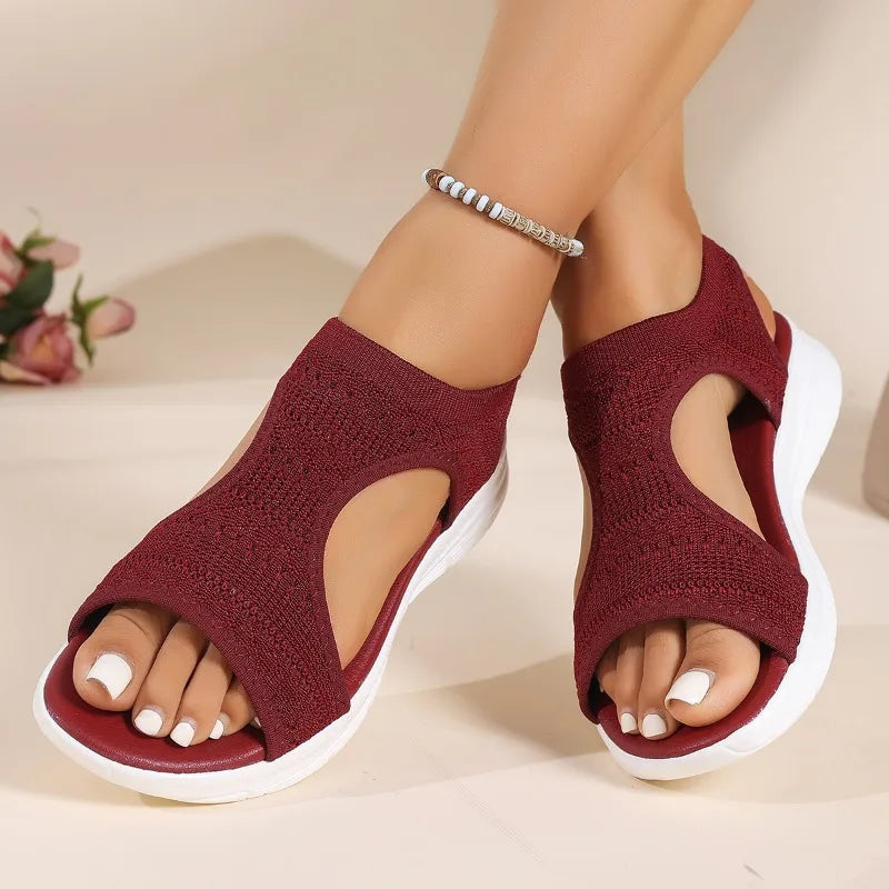 Faustina | Sandalias de punto transpirables con talón
