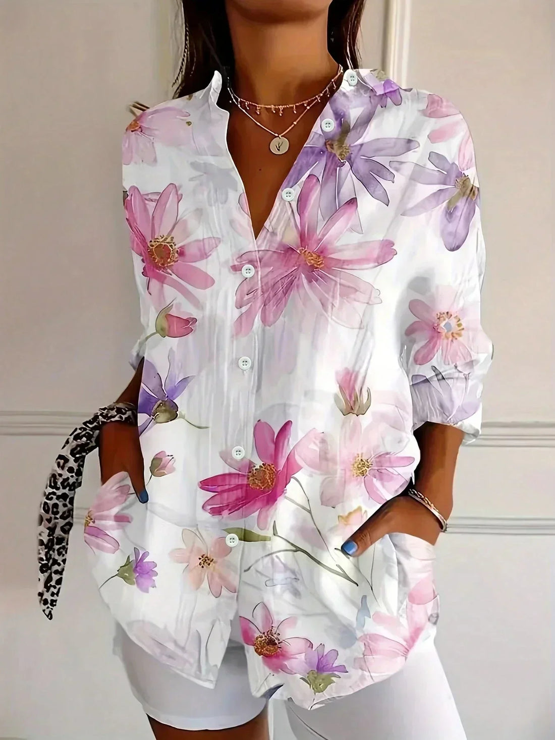 Itsaso | Blusa de estampado multicolor