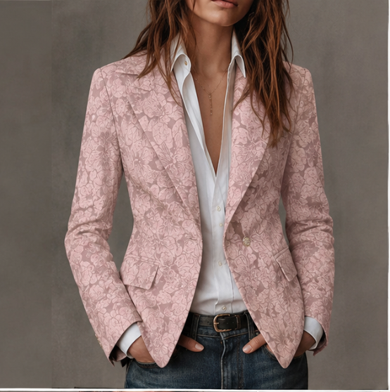 Justina | Blazer de jacquard de cachemir entallado
