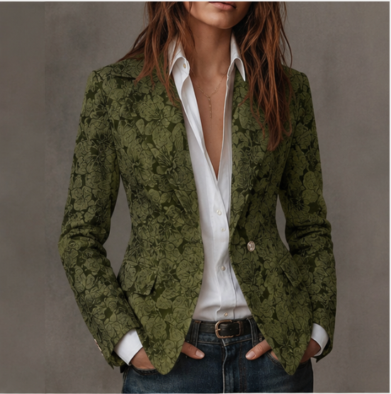 Justina | Blazer de jacquard de cachemir entallado