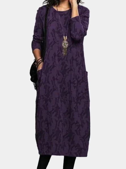 Berta: Vestido elegante de invierno en morado