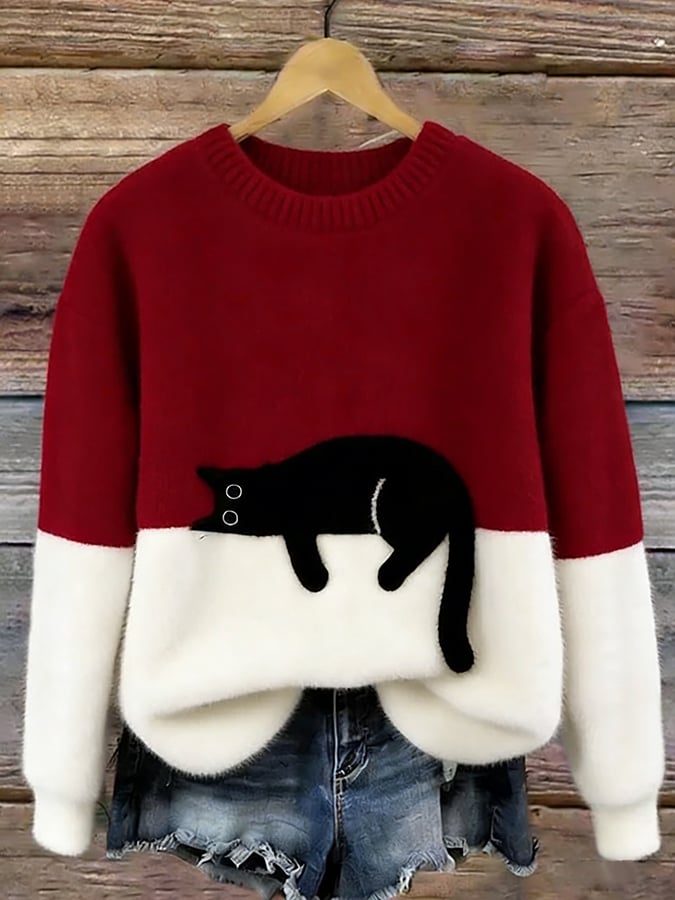 Paulina: Jersey oversize suave en rojo