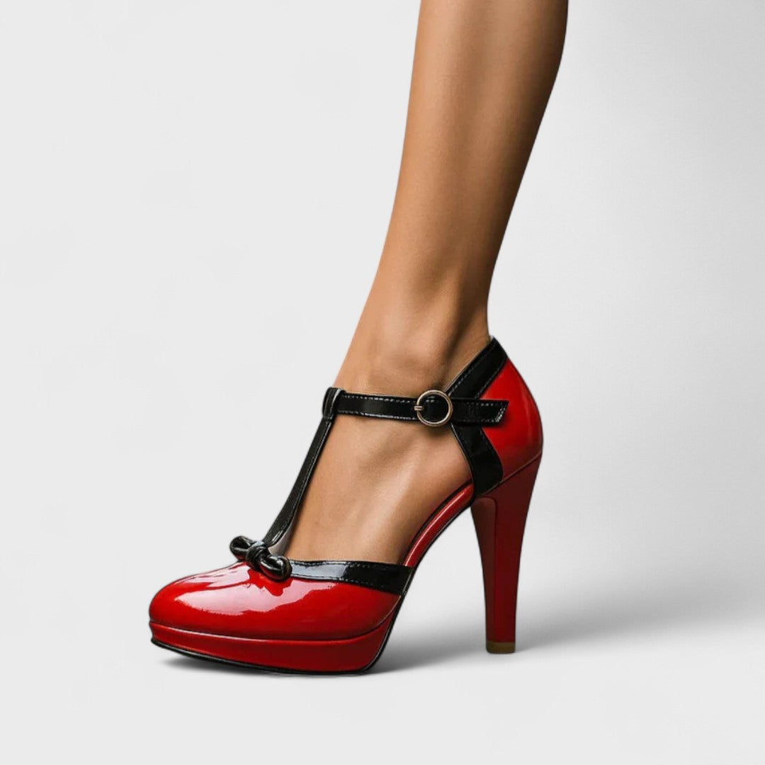 Selena | Zapatos de tacón con tira en T