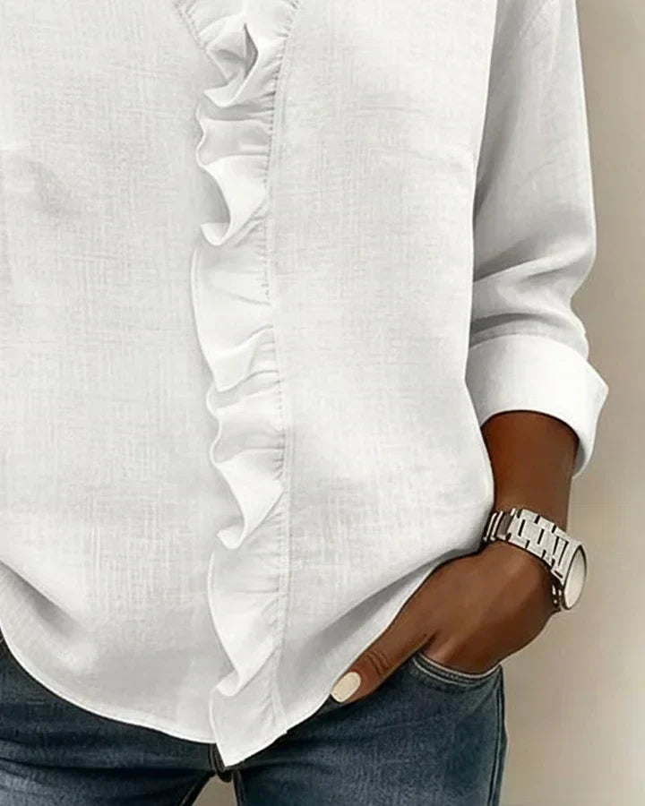 Serafina | Blusa con volantes y escote en pico