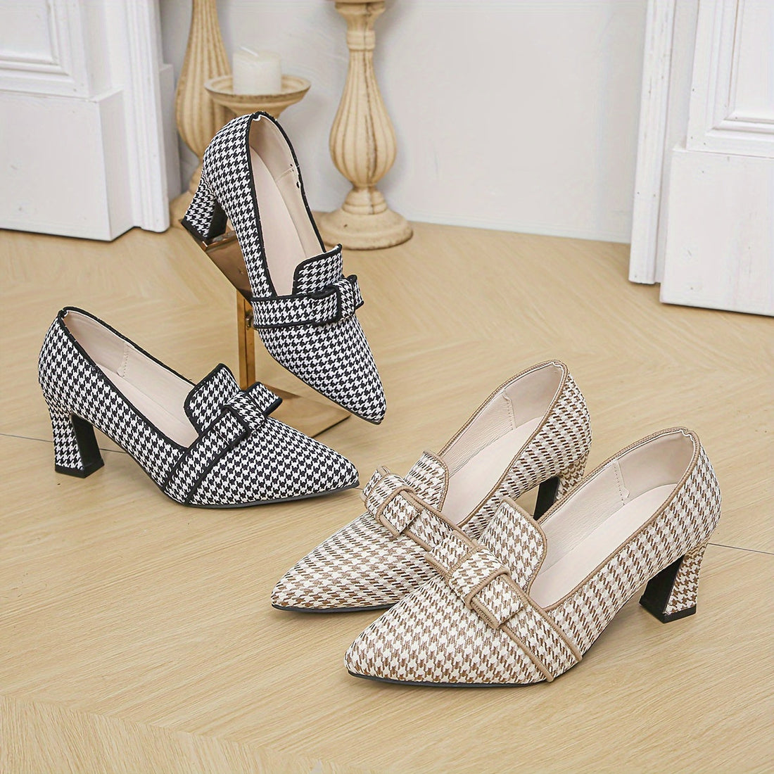 Rosalinda | Zapatos de salón de pata de gallo