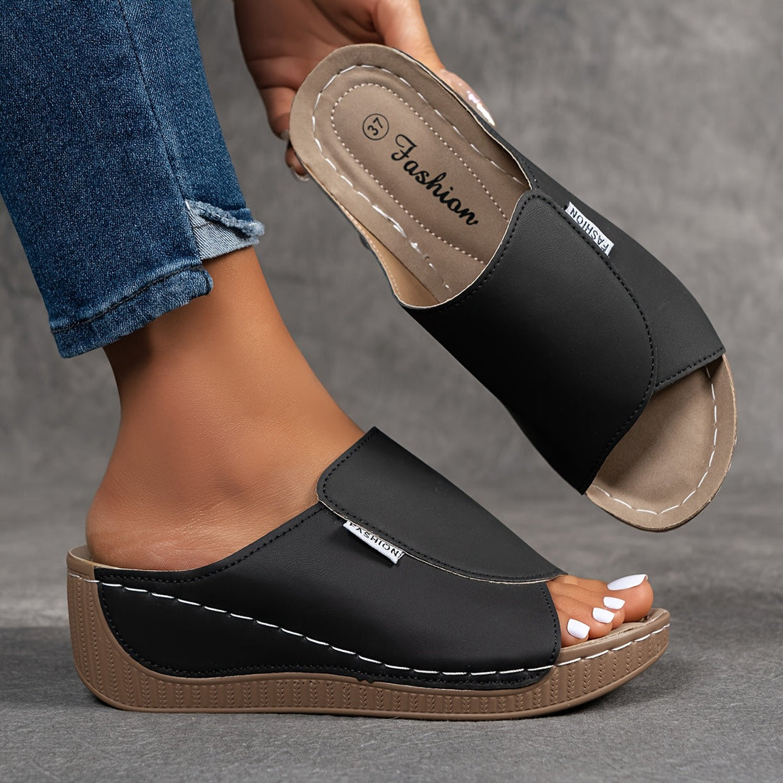 Bibiana | Sandalias destalonadas con cuña