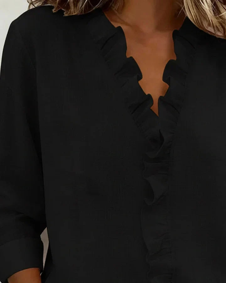 Serafina | Blusa con volantes y escote en pico