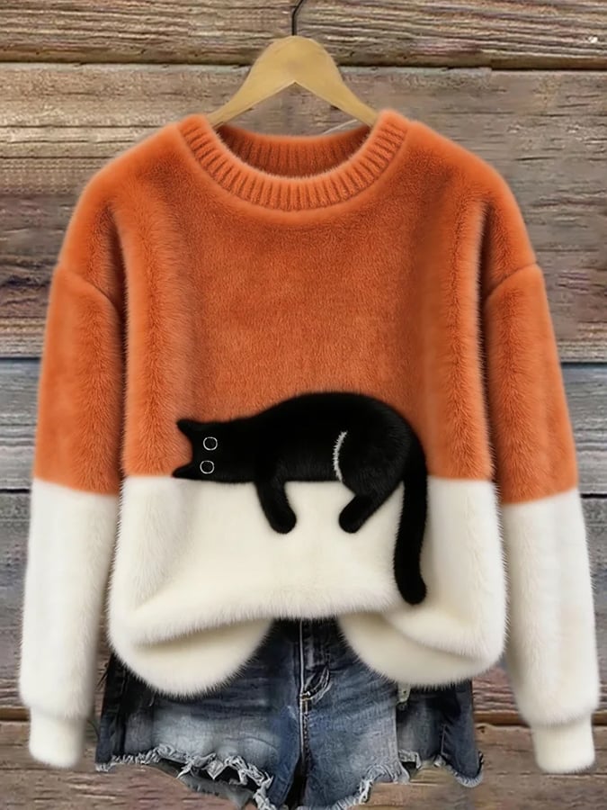 Paulina: Jersey oversize suave en naranja
