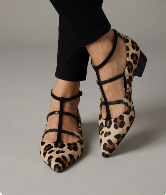 Ainhoa | Zapatos de tacón con pulsera de leopardo