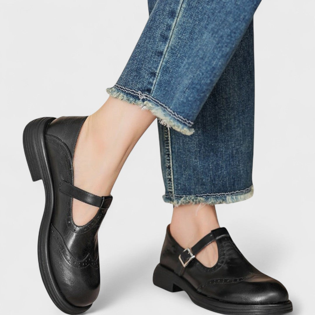 Malena | Zapatos de tacón bajo con hebilla