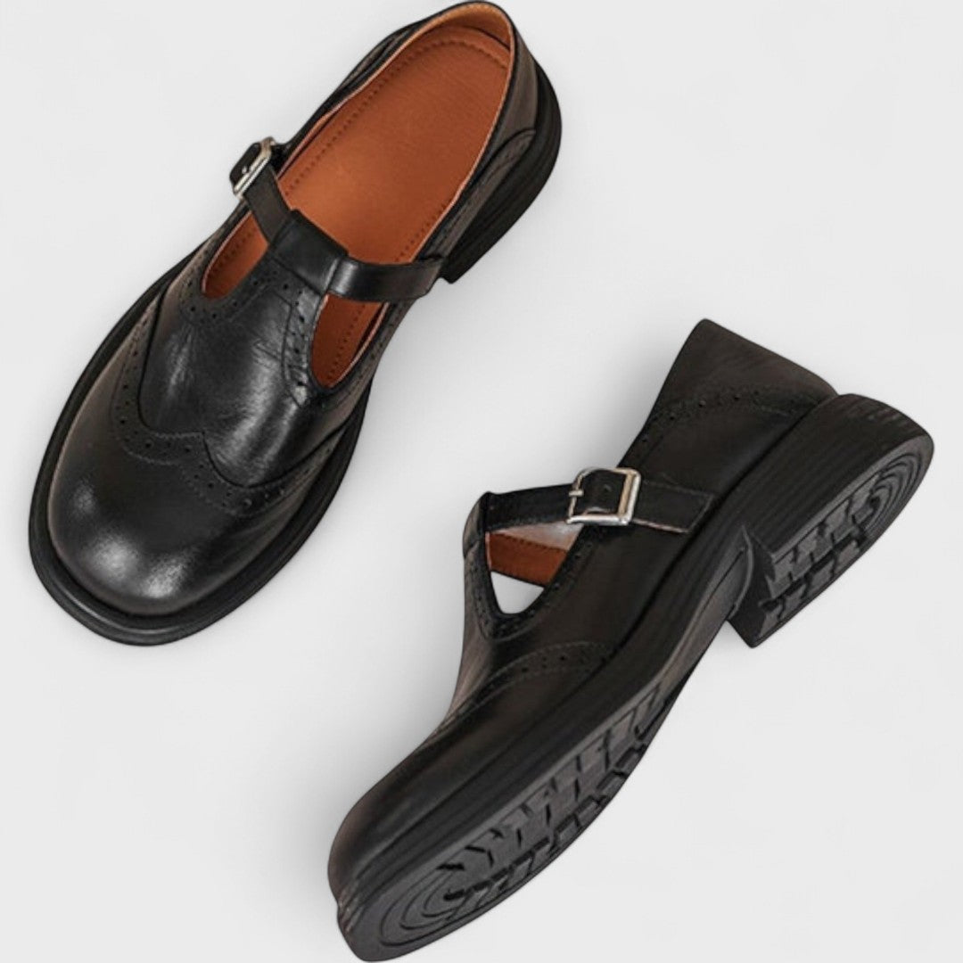 Malena | Zapatos de tacón bajo con hebilla