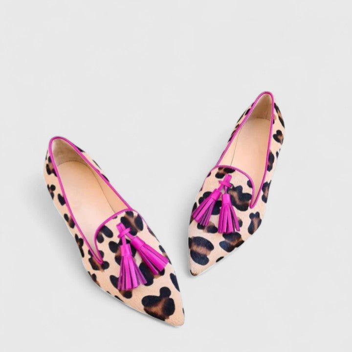 Dorotea | Mocasines de leopardo con borlas