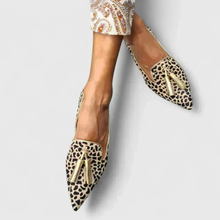 Dorotea | Mocasines de leopardo con borlas