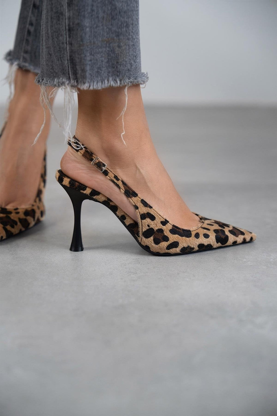 Salomé | Zapatos destalonados de leopardo