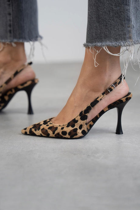 Salomé | Zapatos destalonados de leopardo