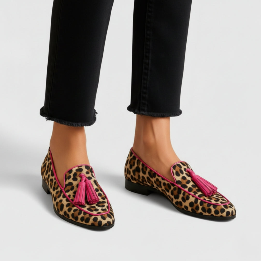 Guadalupe | Mocasines de leopardo con borla