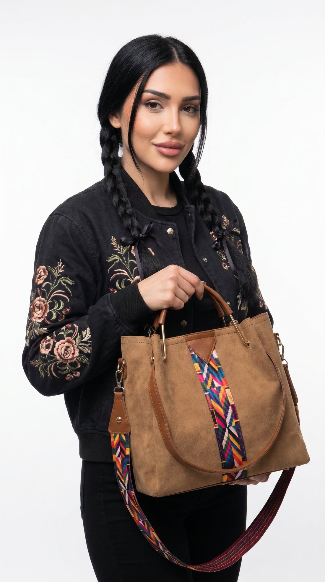 Raisa | Bolso de hombro con correa étnica