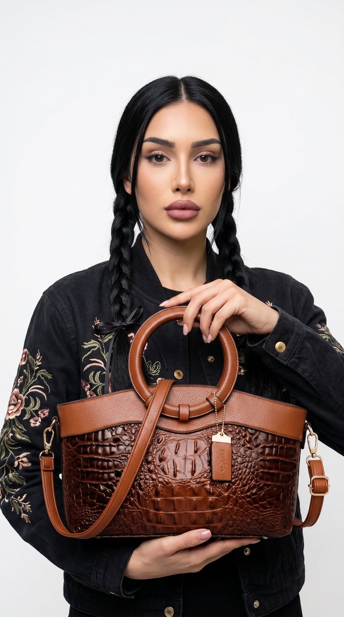 Miranda | Bolso tote efecto cocodrilo