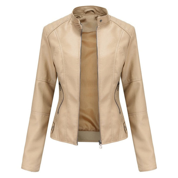 Nidia | Chaqueta motera con cuello alto