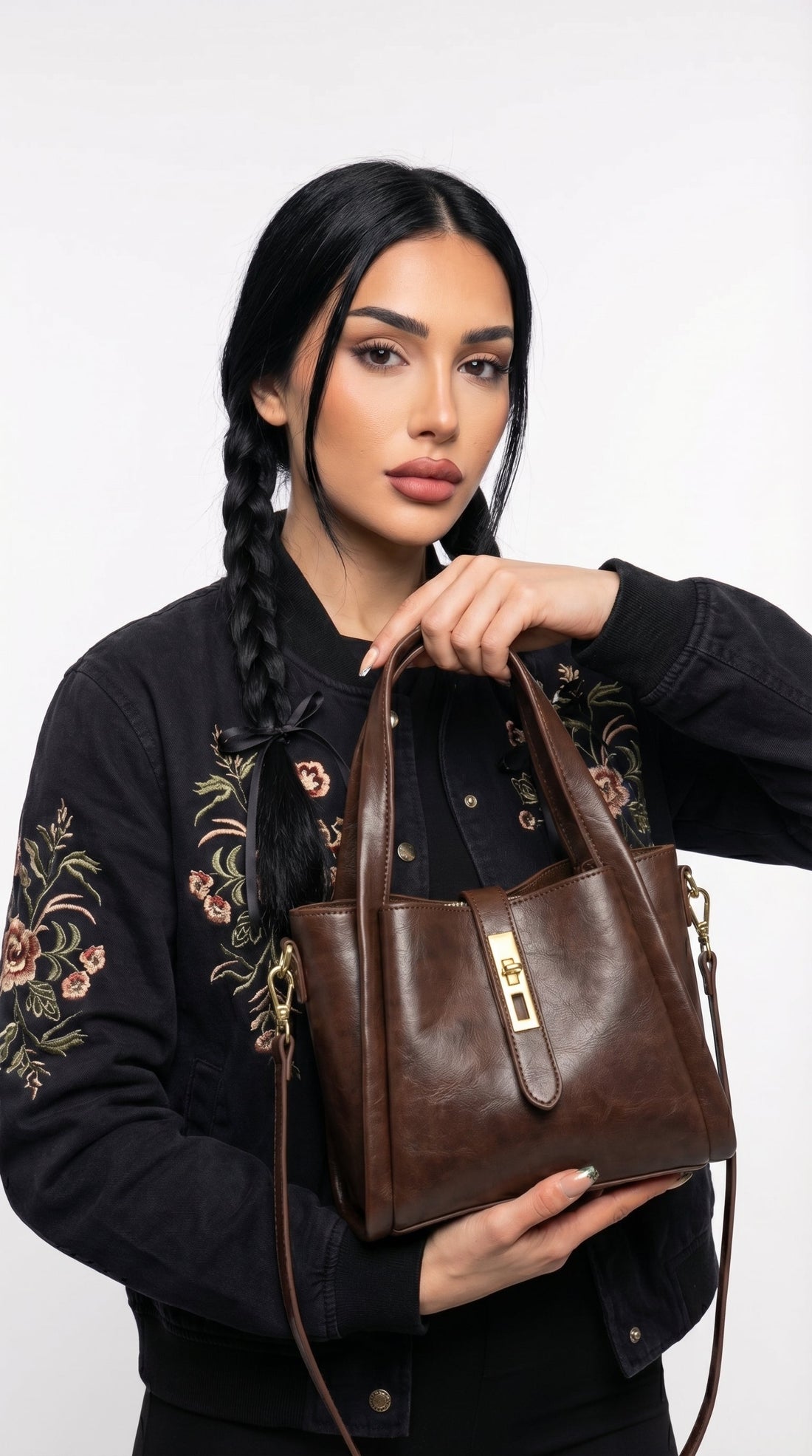 María José | Bolso tote con cierre dorado