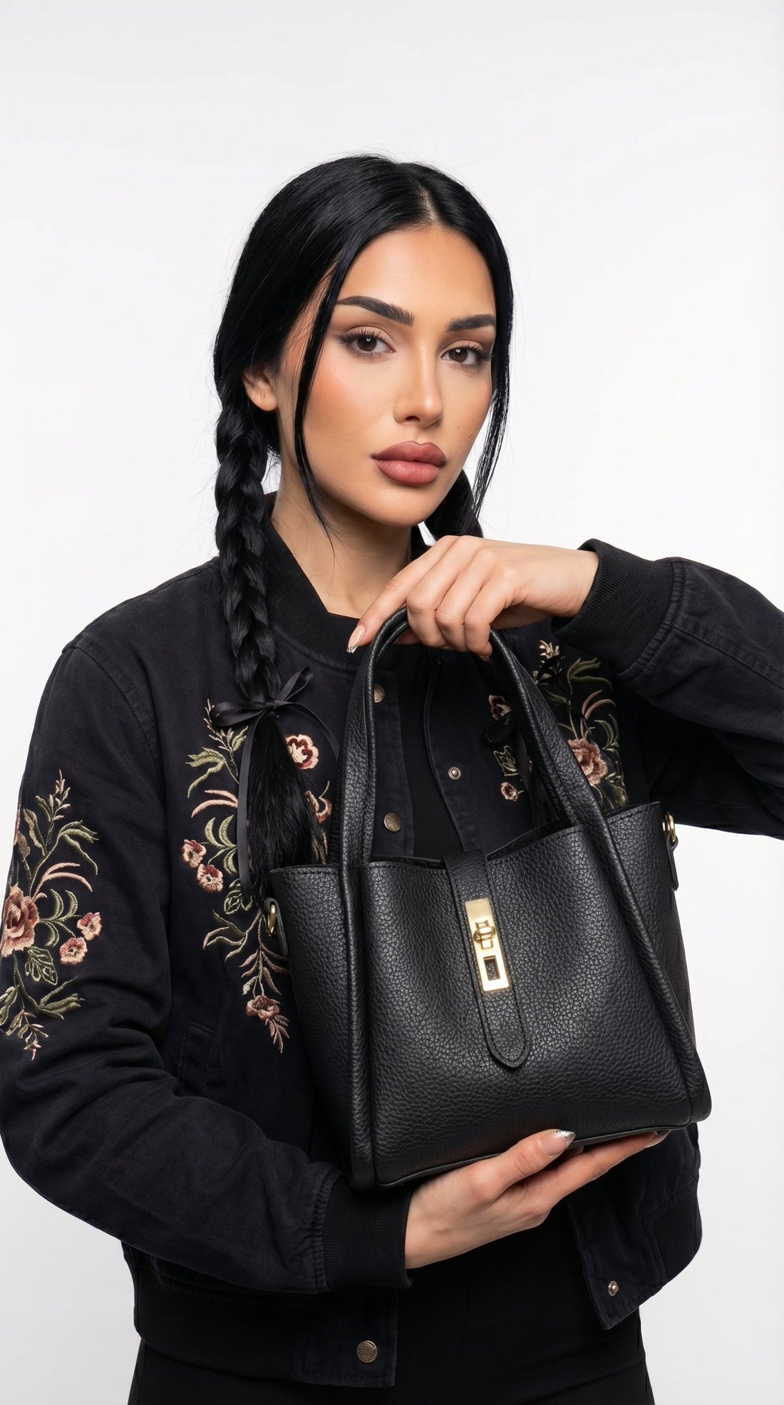 María José | Bolso tote con cierre dorado