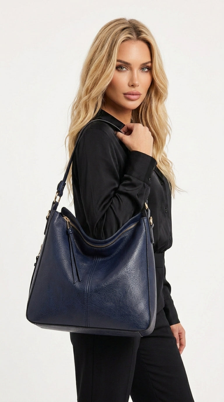 Ninfa | Bolso de hombro de piel sintética lisa