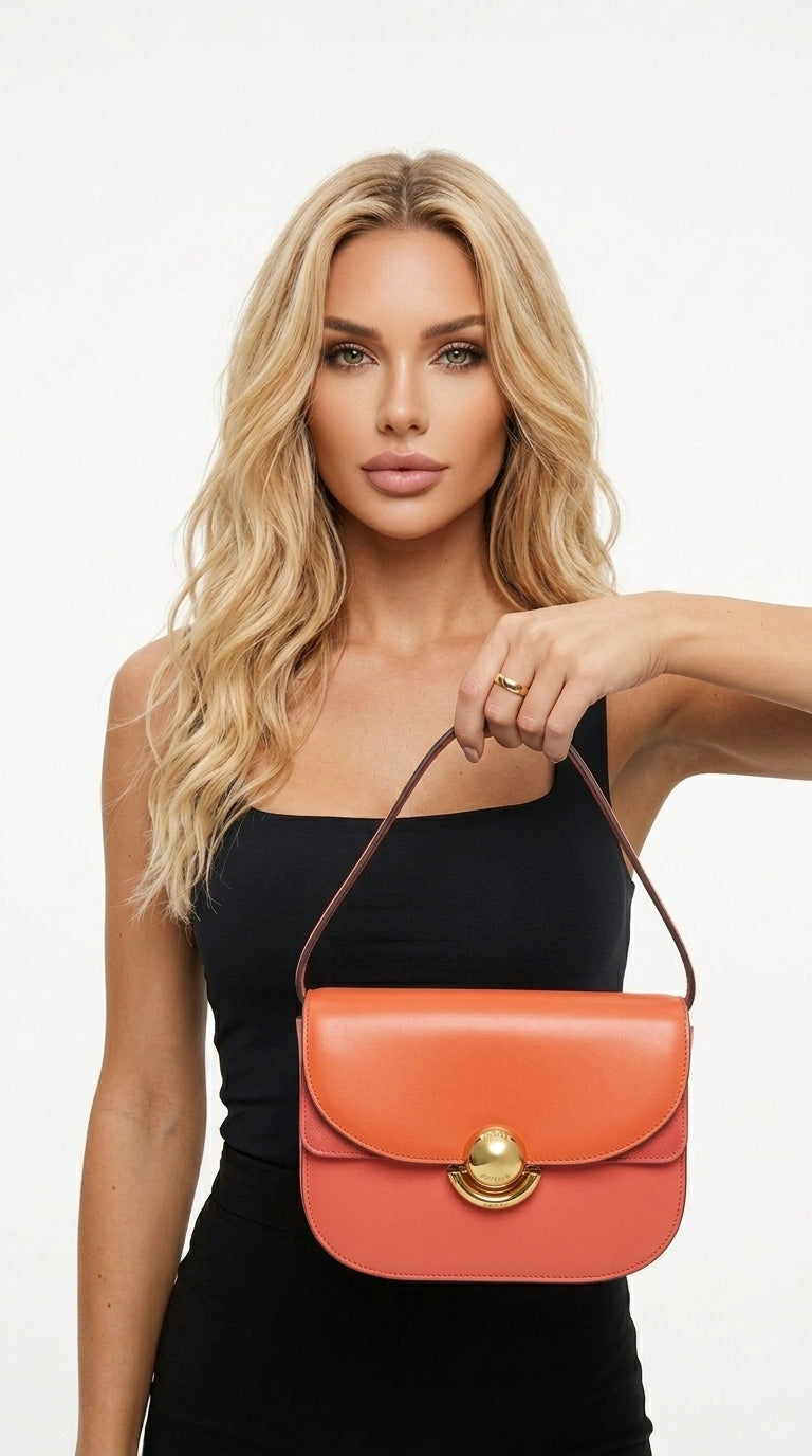 Abigail | Bolso de mano con cierre dorado