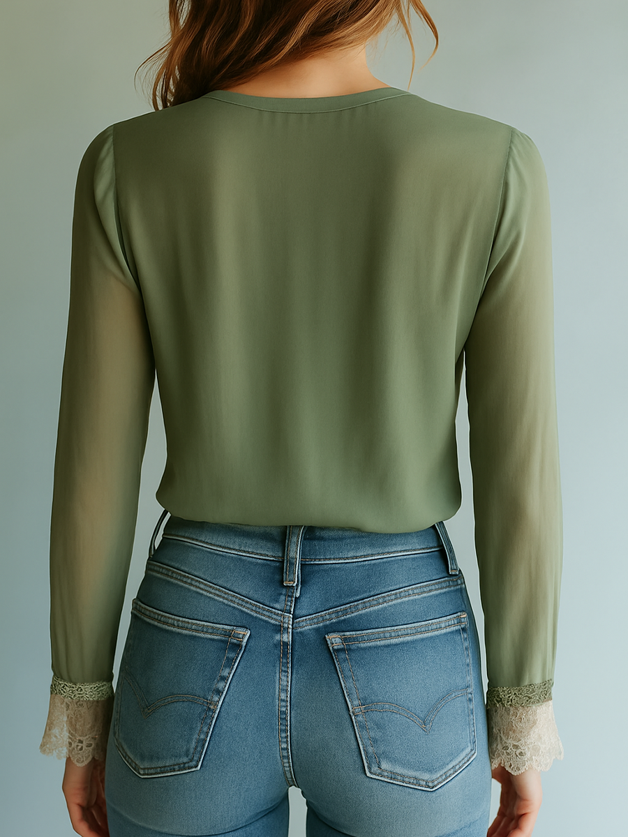 Gadea | Blusa floral con encaje