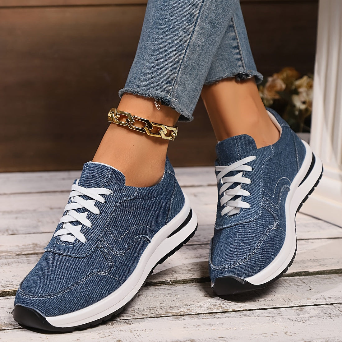 Soledad | Zapatillas de punto con cordones