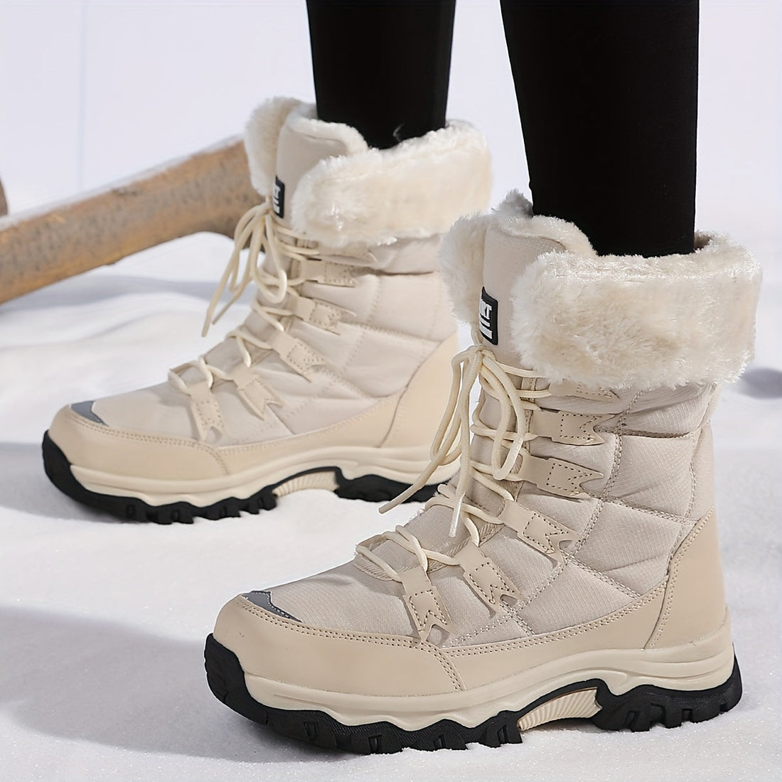 Mercedes | Botas de invierno con cordones y forro de pelo