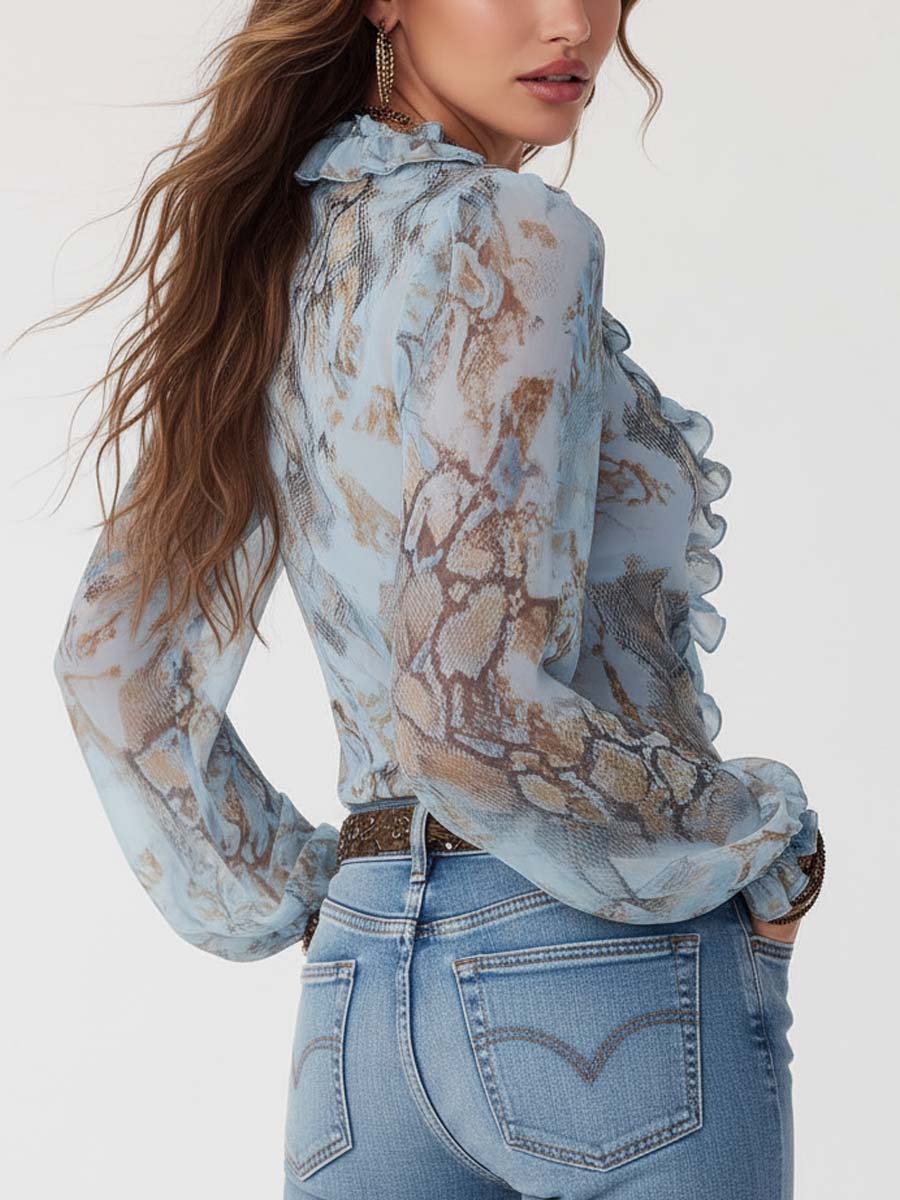 Iciar | Blusa fruncida con cremallera dorada