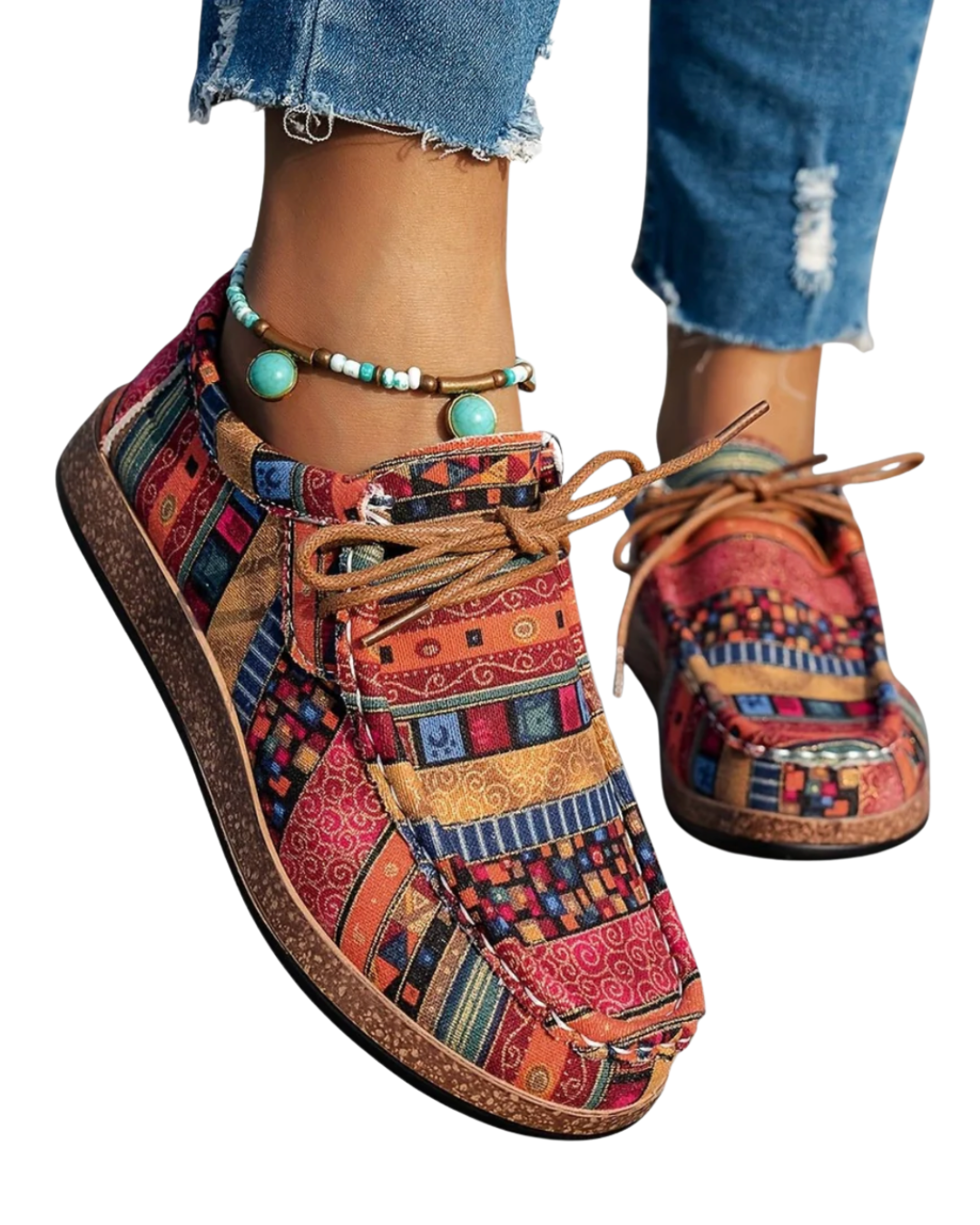 Soraya | Zapatillas con estampado étnico