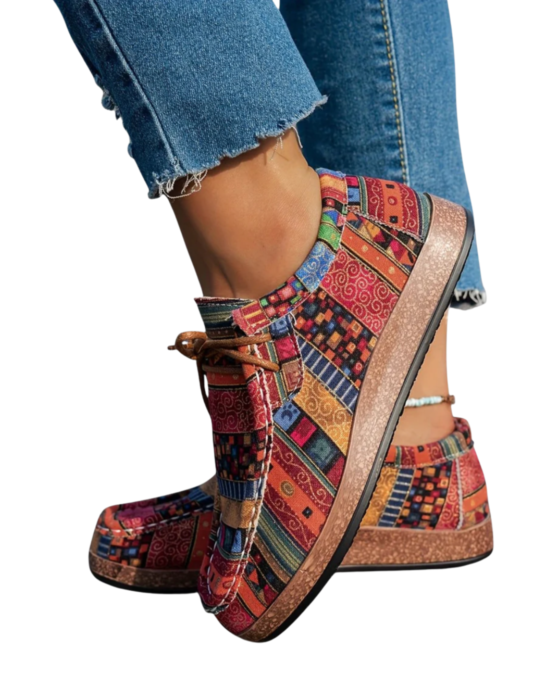 Soraya | Zapatillas con estampado étnico